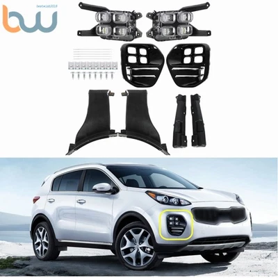 前雾灯灯带挡板套件适用于 2017 - 2018 起亚 Sportage 右侧和左侧 — 第 1/4 张图片