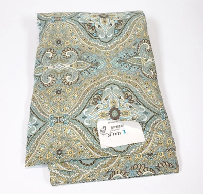 Waverly Inspirations Algodón Serigrafía Paisley Verde Azul 2 yardas 54 pulgadas con Foto 1 de 4
