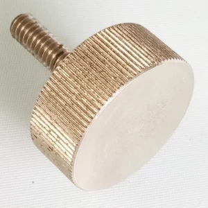 1/4-20 13/16" Tensioner Knob Dial Vintage 60s Chrome Part Set Screw Tension Rod - Imagen 1 de 2