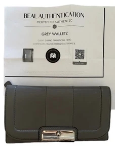 Coach 45125 Kristin Silber Grau Leder Umschlag Clutch Geldbörse Neu mit Etikett UVP $ 238 - Bild 1 von 9