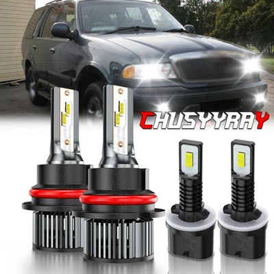 Combo de faros antiniebla altos/bajos LED para Lincoln Navigator 1998-2002 6000K Foto 1 de 4