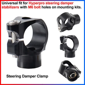 For Hyperpro Steering Damper Stabilizer - Universal M6 Clip Clamp Holder Bracket - Picture 1 of 19