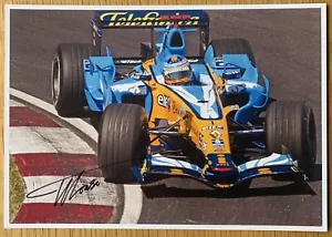 Fernando Alonso Renault Formula 1 Photo Print A5 Autograph Pre-Print - Picture 1 of 1