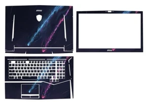 Dazzle Laptop Protector Leather Skin Stickers For MSI GT75VR - Afbeelding 1 van 45