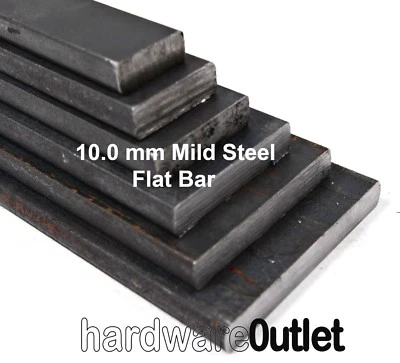 MILD STEEL 10mm Thick FLAT BAR Plate - Bespoke lengths cut to size UK