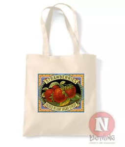 Erdbeeren IN Laib Sirup Tragetasche Wiederverwendbar Bedruckt Shopping Tasche - Bild 1 von 4