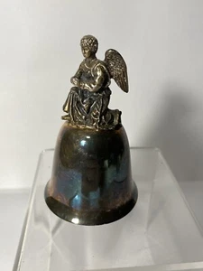 Vintage Danbury Mint Silver Bell Angel 3.5" - Picture 1 of 6