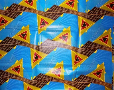 African Mod Triangles Fabric 1 yard - Image 1 of 2