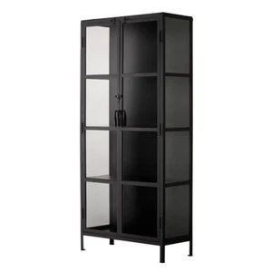 Jamie Young Union Tall Curio Cabinet, Black - Picture 1 of 13