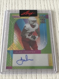 2023 LEAF VIVID JALEN CROPPER ROOKIE RC 1/1 AUTO AUTOGRAPH PRE-PRODUCTION PROOF