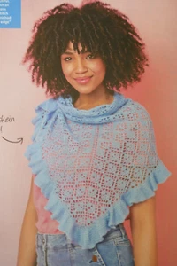 Knitting Pattern For Lovely Shawl in Laceweight Wool.- size 68 x 28ins - Picture 1 of 1
