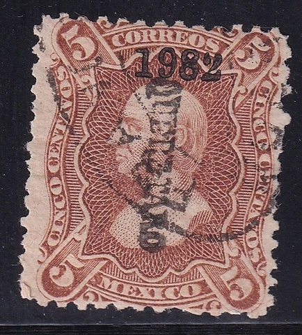 ucz78 Mexico 1874 Queretaro 19-82 Sc#118 Mc#96lx Cover
