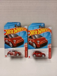 Hot Wheels 2024 HW Red Edition 2/12 Red Fiat 500e Target Exclusive Lot Of 2 - Picture 1 of 9