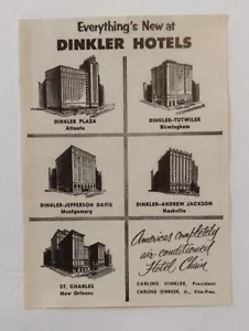 Pubblicità Dinkler Hotels 1958 - Foto 1 di 1