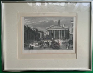 Antique Print The Royal Exchange Bank of EnglandCassell’s Old New London 11x14” - Picture 1 of 9