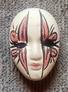 Theatermaske Kühlschrankmagnet Neuheit Keramik Rosa Glitzer Kostenloser Versand - Bild 1 von 3