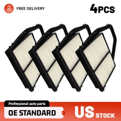 4pcs Engine Air Filters For 2001 2002 2003 2004 2005 Honda Civic Acura EL 1.7L - Image 1 of 4