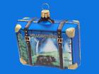 YELLOWSTONE VACATION SUITCASE LUGGAGE EUROPEAN BLOWN GLASS CHRISTMAS ORNAMENT