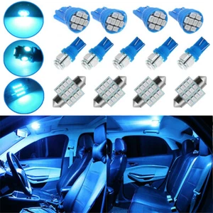 13PCS Blue LED Light Bulbs For Car Accessories Dome License Plate Lamp Kit 12V - Foto 1 di 13