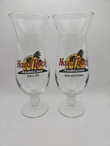 Hard Rock Cafe Dallas & San Antonio Hurricane Cocktail Glasses!! - Picture 1 of 3