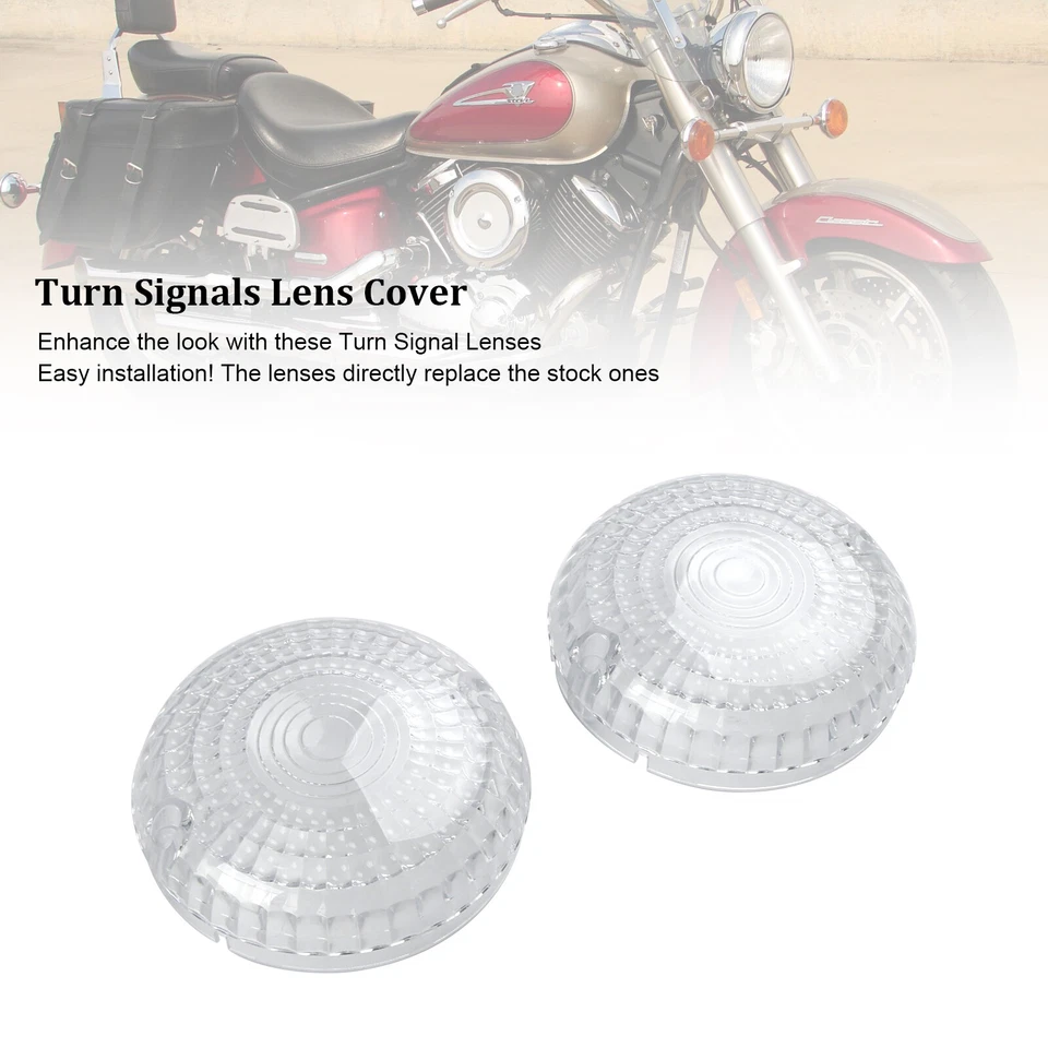 Front/Rear Turn Signals Lens Cover Fit for Yamaha V-Star1100 XVS650 Road Star - Изображение 1 из 4