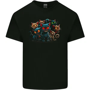 Böse Katze Gang Dämonisch Kinder T-shirt Jungen Mädchen - Picture 1 of 3
