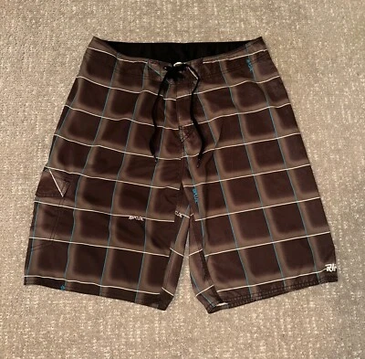 Rip Curl Men's Stoked Brown Board Shorts 36 Vintage 11" Inseam - Image 1 of 4