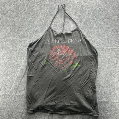 Camisa Grateful Dead Mujer XL Negra Rosa Gráfica Halter Top Comida Chatarra Música Tanque Foto 1 de 4