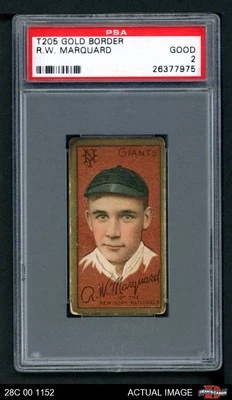 1911 T205 Rube Marquard Giants HOF PSA 2 - GOOD - Image 1 of 2