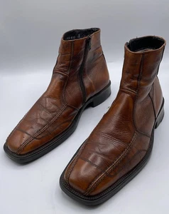 Lavorazione Artigiana Hombre Piel Botines T. 40 Marrón Con Cremallera - Imagen 1 de 7