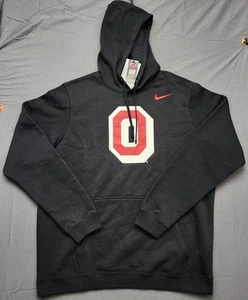 Nike Ohio State Buckeyes Hoodie Men's Club Fleece Black Size Large New With Tags - Picture 1 of 6