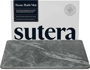 - Stone Bath Mat, Diatomaceous Earth Shower Mat, Non-Slip Super Absorbent Qui... - Picture 1 of 6