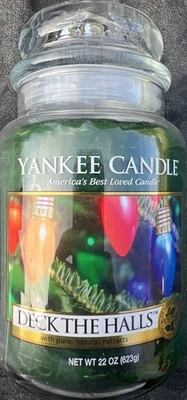Yankee Candle Deck The Halls Large Jar - Classic Label  - NEW - Image 1 of 4