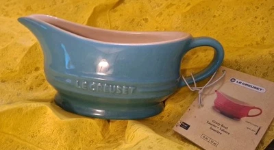 LE CREUSET Caribbean Blue Turquoise Gravy Boat new - Image 1 of 4