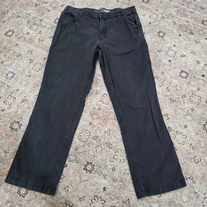 Pantalones de trabajo Carhartt resistentes flexibles calce relajado de lona negros para hombre 38x34 - Imagen 1 de 9