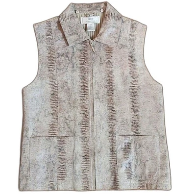 Chaleco de gamuza y tejido Lisa International para mujer talla grande Foto 1 de 4