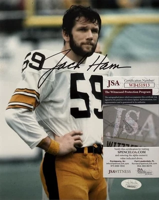 Jack Ham Signed Auto Pittsburgh Steelers 10x8 Photo JSA COA IX, X, XIII, XIV - Image 1 of 4