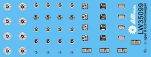 1/35 Scale Vehicle Dials & Placards for Kubelwagen & Schwimmwagen LW35099 - Picture 1 of 2