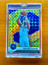 Zion Williamson RARE GOLD REFRACTOR PRIZM INVESTMENT CARD SSP MOSAIC MVP MINT