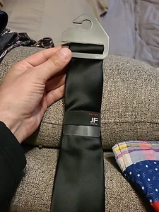 Narrow Black Tie JF J. Ferrar One Size Polyester Basic Style Men's Accessory New - Picture 1 of 4