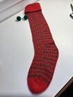 Vintage Knitted Taiwan 25" Extra Long  Christmas It’s Bearly  Stocking Pom-Pom