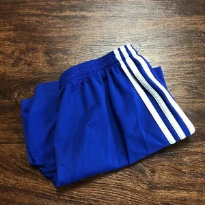 ADIDAS Climalite Stretch Tie Waist Blue Athletic Shorts Boy's Size Small - Picture 1 of 9