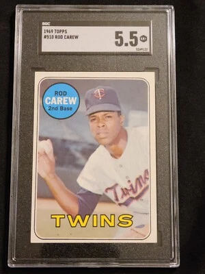 1969 Topps #510 Rod Carew SGC 5.5  7 Time Batting Champ - Image 1 of 2