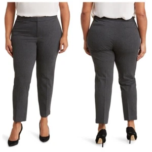 Pantalones de vestir Amanda+Chelsea para mujer tiro bajo talla grande pantalones talla 18W en carbón - Imagen 1 de 13