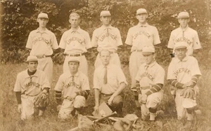 1910 Limerick Baseball Team postcard real photo town team Maine - Picture 1 of 2
