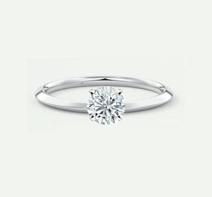 5/8 Ct Round E/VVS Lab Created Grown Diamond Engagement Ring Real 18K White Gold - Picture 1 of 1