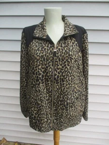 NEU Chico's ZENERGY Gepardenmuster Reißverschluss Jacke 2 LARGE 12/14 119 $ - Bild 1 von 6