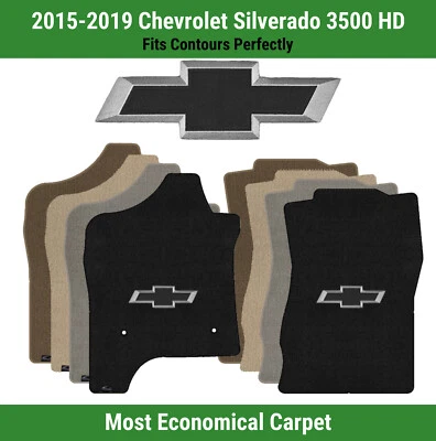 Передние коврики Lloyd Velourtex для '15-19 Silverado 3500 HD с черным контуром Chevy Bo - Изображение 1 из 4
