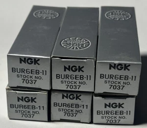 QTY 6 NGK Spark Plugs BUR6EB-11 #7037 - Picture 1 of 2