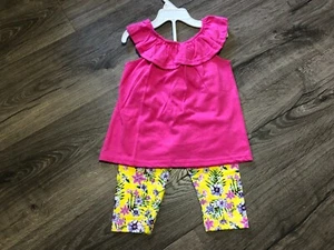 NWT! INFANT SZ 24 MOS GIRLS PINK ADORABLE 2 PC SET TOP & LEGGINGS /PANTS - Picture 1 of 7